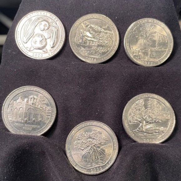 U.S. Territories ATB Quarters-6 Coin Set Circulated-Well Defined coins-Brilliant - Picture 2 of 4